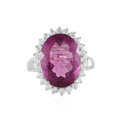 Bague en argent et Fluorite rose