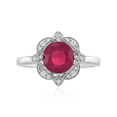 Bague en argent et Rubis de Madagascar