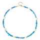Collier en argent et Apatite bleu néon (Riya)
