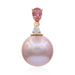 Pendentif en or et Perle Ming rose royal (TPC)