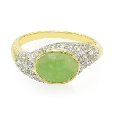 Bague en argent et Chrysoprase impériale