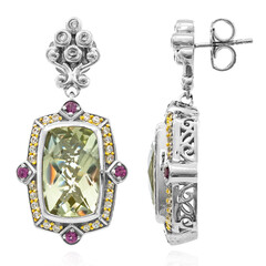 Boucles d'oreilles en argent et Améthyste verte (Dallas Prince Designs)