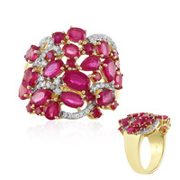 Bague en or et Rubis de Madagascar