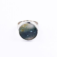 Bague en argent et Jaspe ocelot