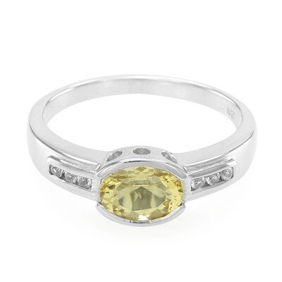 Bague en argent et Béryl jaune