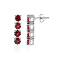 Boucles d'oreilles en argent et Grenat du Mozambique
