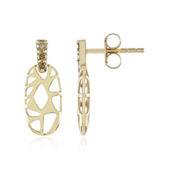 Boucles d'oreilles en or et Diamant champagne I2 (Ornaments by de Melo)