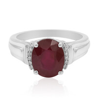 Bague en argent et Rubis de Madagascar
