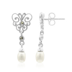 Boucles d'oreilles en argent et Perle de culture d'eau douce