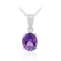 Collier en argent et Améthyste de Zambie