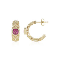 Boucles d'oreilles en or et Saphir rose de Madagascar (Ornaments by de Melo)