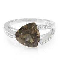 Bague en argent et Quartz fumé