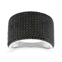 Bague en argent et Spinelle noir