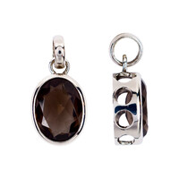 Pendentif en argent et Quartz fumé