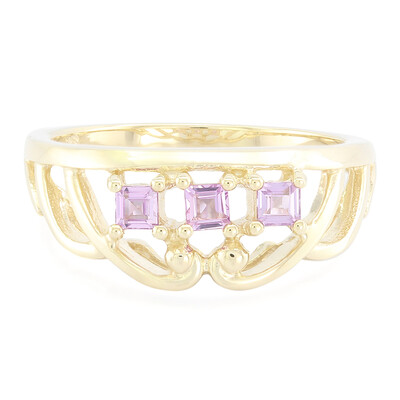 Bague en or et Saphir pourpre de Ceylan non chauffé