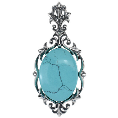 Pendentif en argent et Turquoise (dagen)