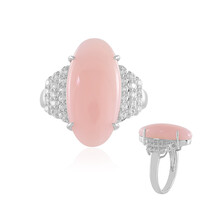Bague en argent et Opale rose
