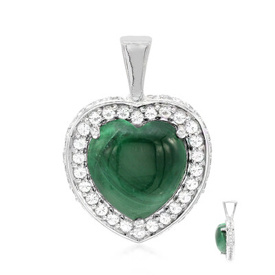 Pendentif en argent et Malachite