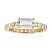 Bague en argent et Topaze blanche