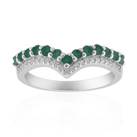 Bague en argent et Emeraude du Brésil