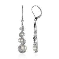 Boucles d'oreilles en argent et Perle de culture d'eau douce