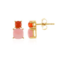 Boucles d'oreilles en argent et Opale rose