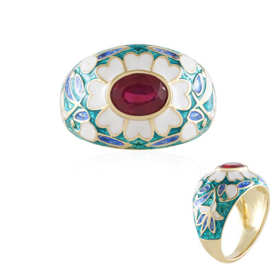 Bague en argent et Rubis de Madagascar (Adela Silber)
