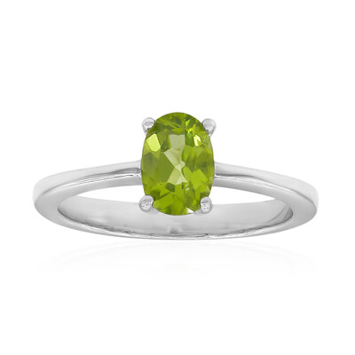 Bague en argent et Péridot de Birmanie