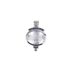 Pendentif en argent et Quartz blanc