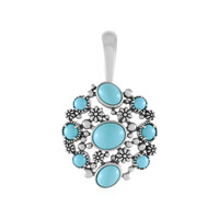Pendentif en argent et Turquoise Sleeping Beauty (Desert Chic)