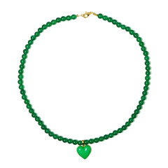 Collier en argent et Onyx vert (Riya)
