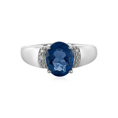 Bague en argent et Fluorite à couleur changeante