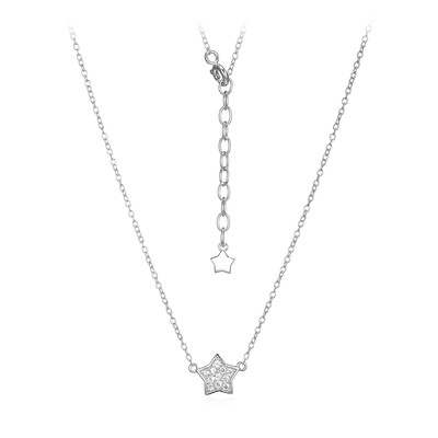 Collier en argent et Topaze blanche
