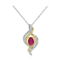 Collier en or et Rubis AAA du Mozambique