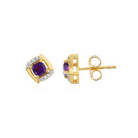 Boucles d'oreilles en argent et Améthyste