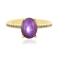 Bague en argent et Rubis étoilé de Channapatna