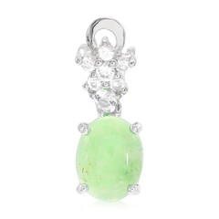 Pendentif en argent et Chrysoprase impériale