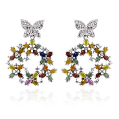 Boucles d'oreilles en argent et Saphir (Dallas Prince Designs)