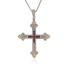 Collier en argent et Rubis du Mozambique (Dallas Prince Designs)