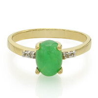 Bague en argent et Chrysoprase impériale