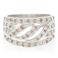 Bague en argent et Grenat du Mozambique