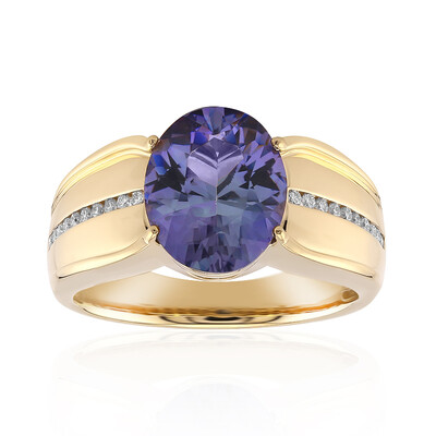 Bague en or et Apatite de Kunar (de Melo)