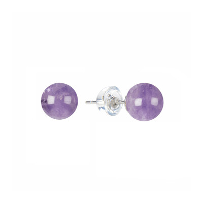 Boucles d'oreilles en argent et Améthyste