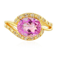 Bague en argent et Topaze jubilaire