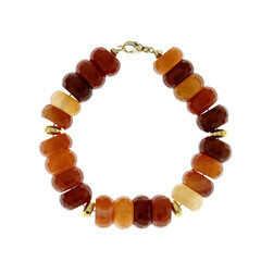 Bracelet en argent et Cornaline (CUSTODANA)