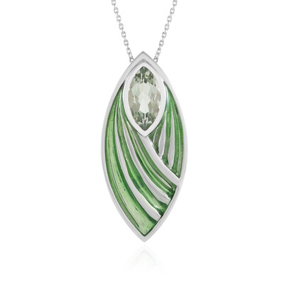 Collier en argent et Améthyste verte (Adela Silber)