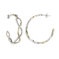 Boucles d'oreilles en argent et Topaze blanche (Adela Silber)