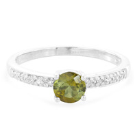 Bague en argent et Tourmaline cuprifère