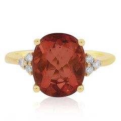 Bague en or et Fluorite rouge (AMAYANI)