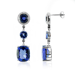 Boucles d'oreilles en or et Tanzanite AAA (de Melo)